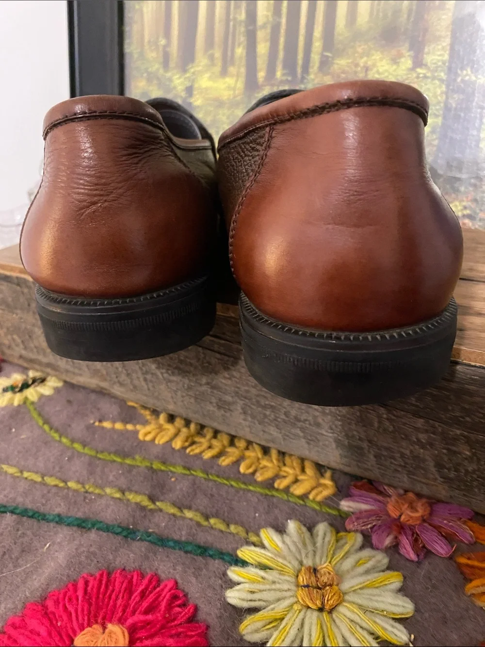 Florsheim Men's Chestnut Brown Leather Penny Loafers